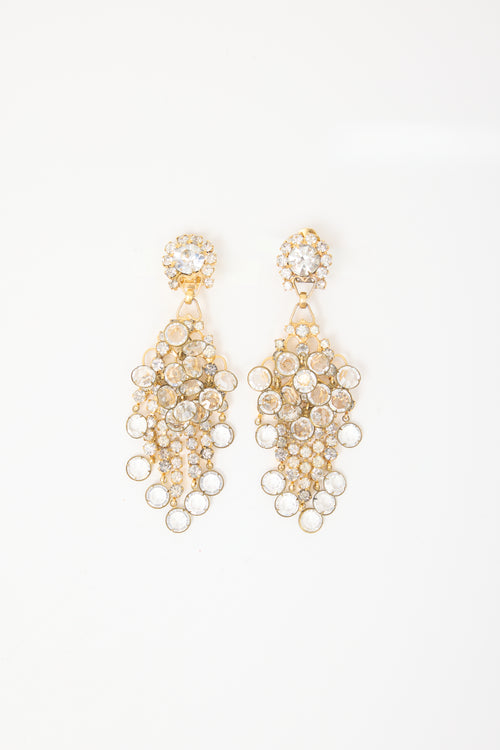 Carole Tanenbaum Vintage for VSP KJL Crystal Chandelier Earrings