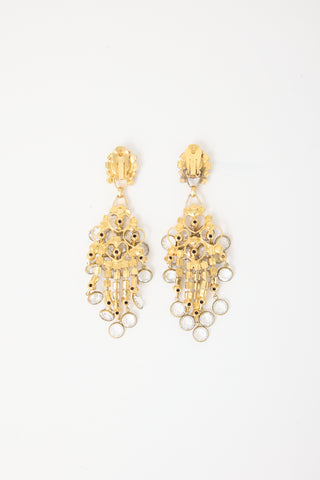 Carole Tanenbaum Vintage for VSP KJL Crystal Chandelier Earrings