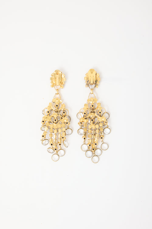 Carole Tanenbaum Vintage for VSP KJL Crystal Chandelier Earrings