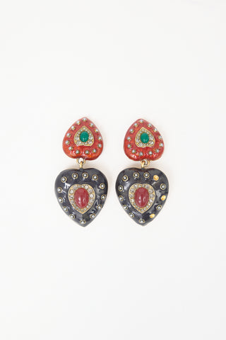 Carole Tanenbaum Vintage for VSP Jay S Embellished Drop Earrings