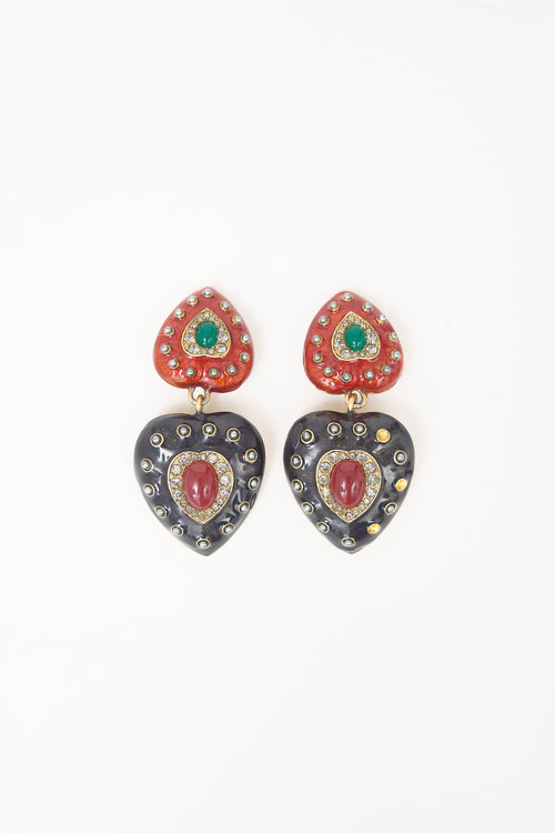 Carole Tanenbaum Vintage for VSP Jay S Embellished Drop Earrings
