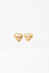 Carole Tanenbaum Vintage for VSP Chanel SS 1995 CC Heart Earrings