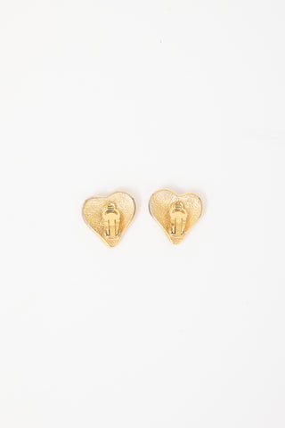 Carole Tanenbaum Vintage for VSP Chanel SS 1995 CC Heart Earrings