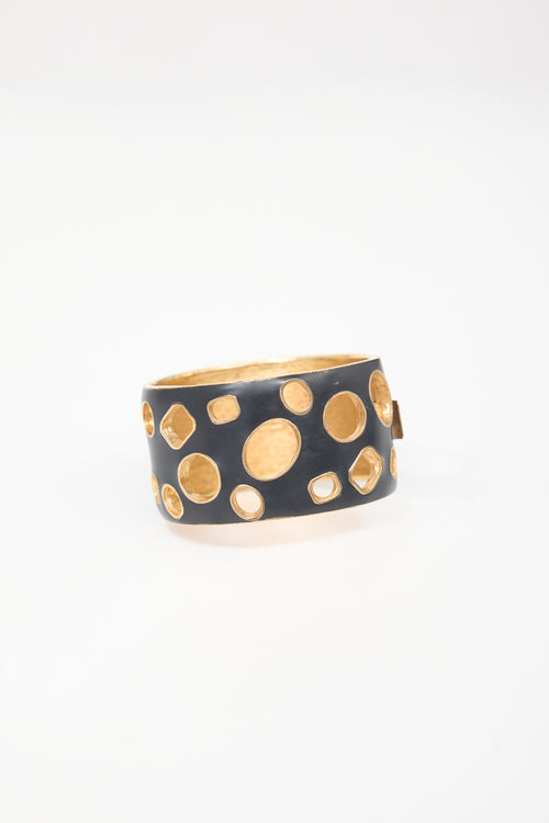 Carole Tanenbaum Vintage for VSP Ciner Enamelled Cut Out Bracelet