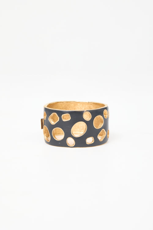 Carole Tanenbaum Vintage for VSP Ciner Enamelled Cut Out Bracelet