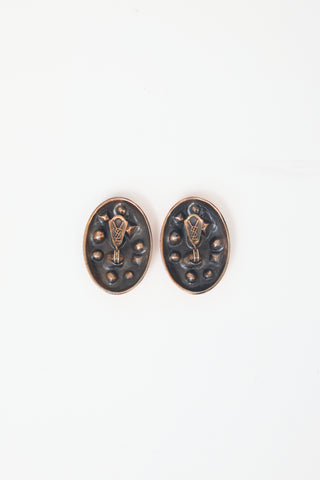 Carole Tanenbaum Vintage for VSP Yves Saint Laurent Embellished Earrings
