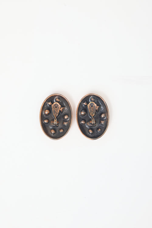 Carole Tanenbaum Vintage for VSP Yves Saint Laurent Embellished Earrings