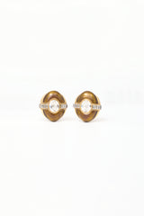 Carole Tanenbaum Vintage for VSP Ciner Embellished Button Earrings