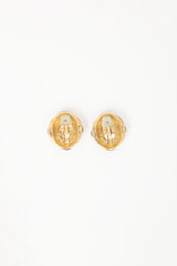 Carole Tanenbaum Vintage for VSP Ciner Embellished Button Earrings