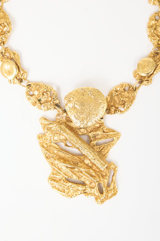 Carole Tanenbaum Vintage for VSP Erwin Pearl Hammered Necklace