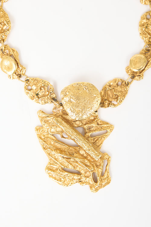 Carole Tanenbaum Vintage for VSP Erwin Pearl Hammered Necklace