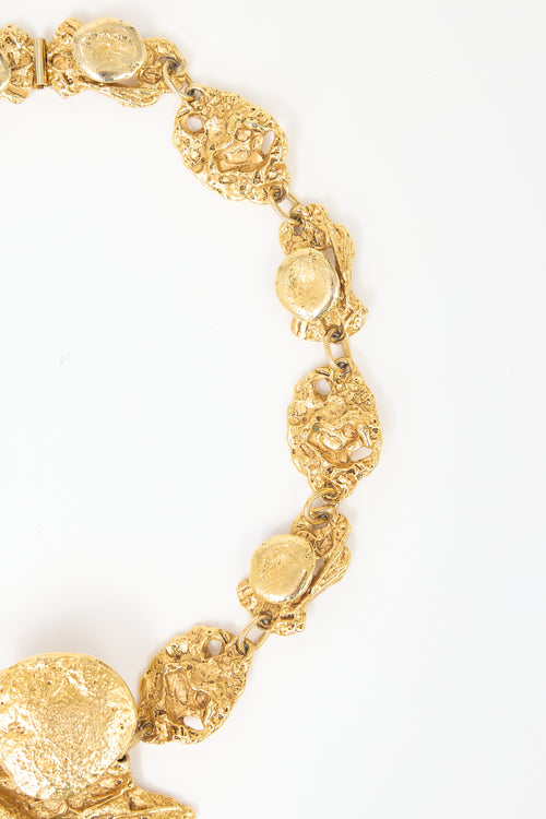 Carole Tanenbaum Vintage for VSP Erwin Pearl Hammered Necklace