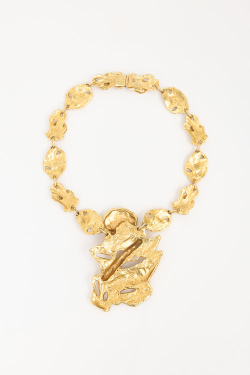 Carole Tanenbaum Vintage for VSP Erwin Pearl Hammered Necklace