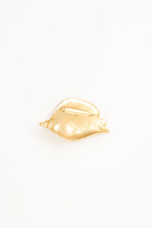 Carole Tanenbaum Vintage for VSP Embellished Shell Brooch