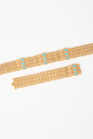 Carole Tanenbaum Vintage for VSP Ciner Mesh Chain Embellished Set