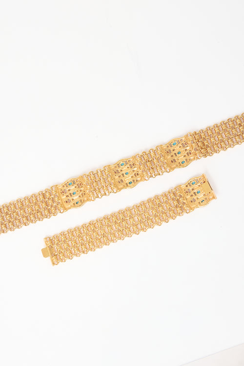 Carole Tanenbaum Vintage for VSP Ciner Mesh Chain Embellished Set
