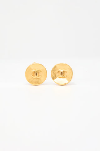 Carole Tanenbaum Vintage for VSP Chanel FW 1993 CC Button Earrings