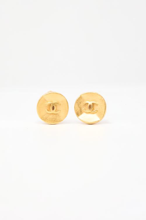Carole Tanenbaum Vintage for VSP Chanel FW 1993 CC Button Earrings