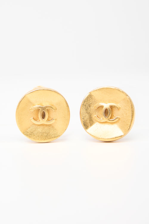 Carole Tanenbaum Vintage for VSP Chanel FW 1993 CC Button Earrings