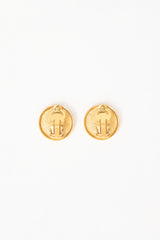 Carole Tanenbaum Vintage for VSP Chanel FW 1993 CC Button Earrings