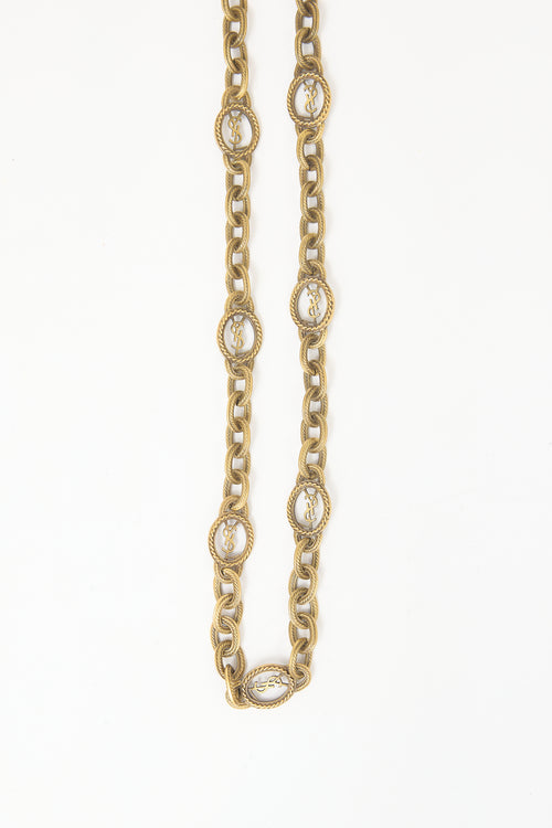 Carole Tanenbaum Vintage for VSP Yves Saint Laurent Chain YSL Necklace