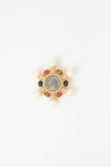 Carole Tanenbaum Vintage for VSP Ciner Embellished Coin Brooch