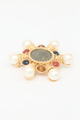 Carole Tanenbaum Vintage for VSP Ciner Embellished Coin Brooch