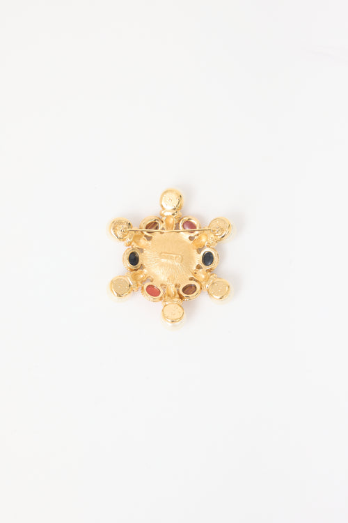 Carole Tanenbaum Vintage for VSP Ciner Embellished Coin Brooch