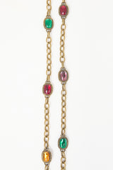 Carole Tanenbaum Vintage for VSP Yves Saint Laurent Chain Cabochon Necklace