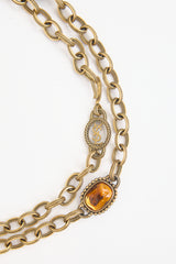 Carole Tanenbaum Vintage for VSP Yves Saint Laurent Chain Cabochon Necklace