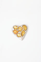 Carole Tanenbaum Vintage for VSP Yves Saint Laurent Hammered Heart Brooch