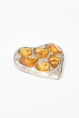 Carole Tanenbaum Vintage for VSP Yves Saint Laurent Hammered Heart Brooch