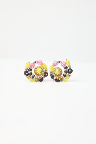 Carole Tanenbaum Vintage for VSP Embellished Spiral Earrings