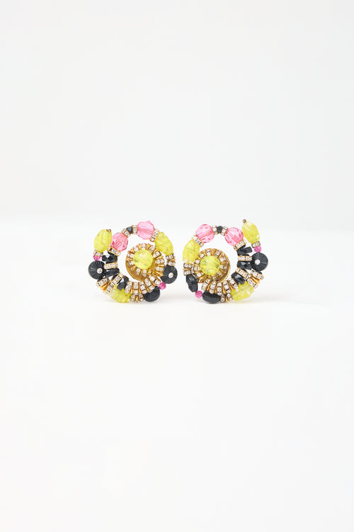 Carole Tanenbaum Vintage for VSP Embellished Spiral Earrings
