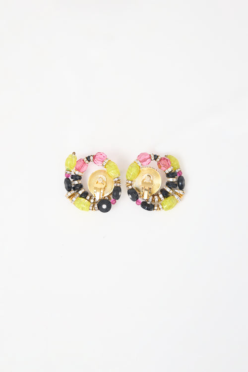 Carole Tanenbaum Vintage for VSP Embellished Spiral Earrings