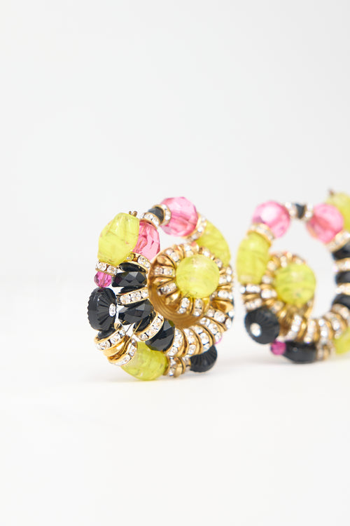 Carole Tanenbaum Vintage for VSP Embellished Spiral Earrings