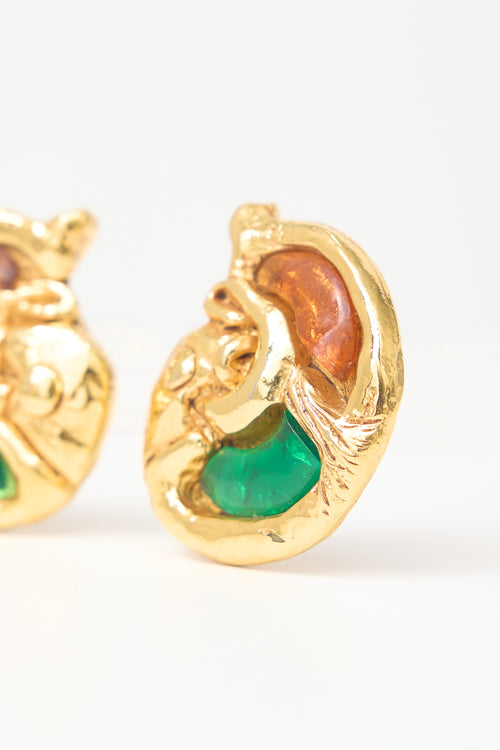 Carole Tanenbaum Vintage for VSP Brigitte Lambert Paris Button Earrings
