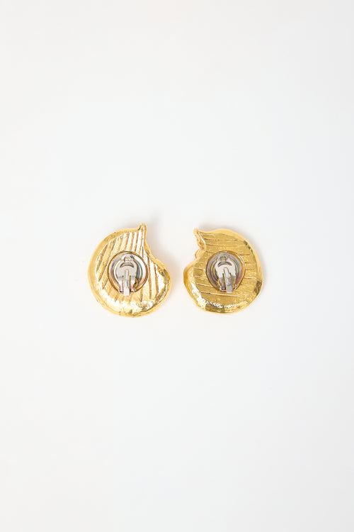 Carole Tanenbaum Vintage for VSP Brigitte Lambert Paris Button Earrings