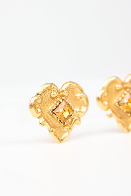 Carole Tanenbaum Vintage for VSP Christian Lacroix Heart Earrings
