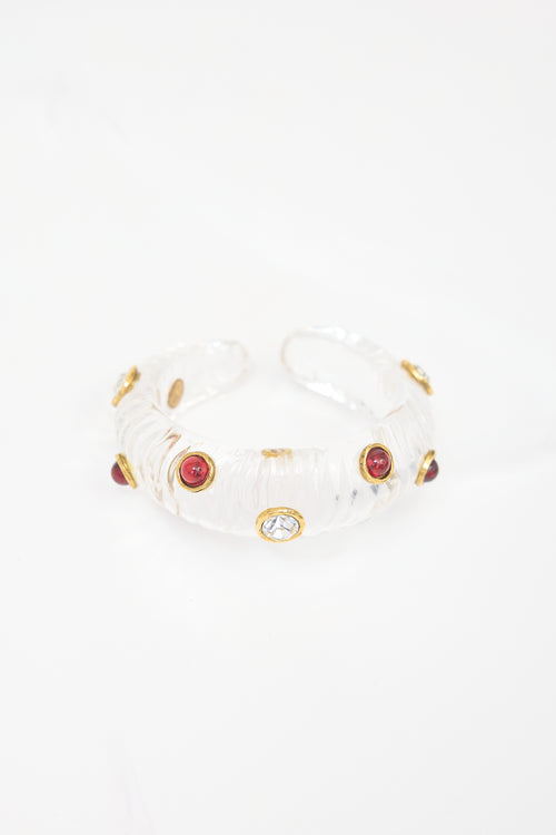 Carole Tanenbaum Vintage for VSP Chanel Embellished Lucite Bracelet