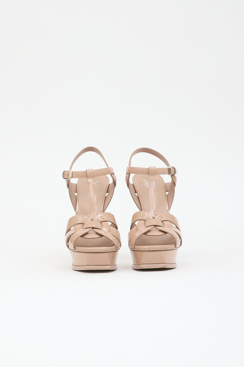 Saint Laurent Patent Tribute Sandal