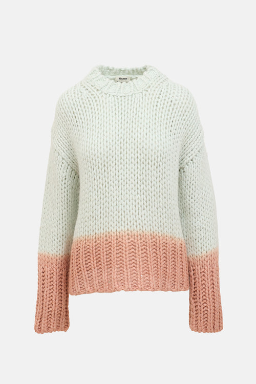 Acne Studios Chunky Knit Colour Block Sweater