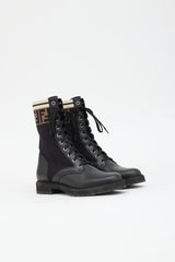 Fendi Leather Rockoko Monogram Boot