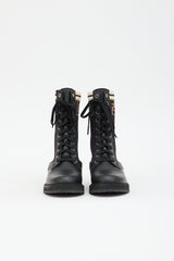 Fendi Leather Rockoko Monogram Boot