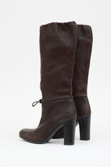 Prada Pebbled Leather Boot