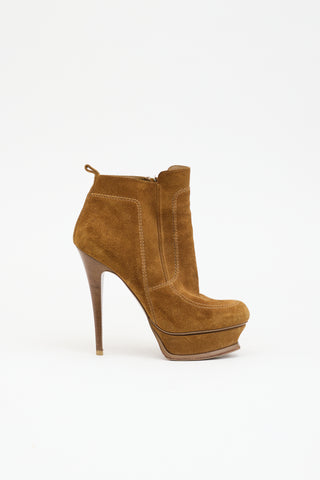 Saint Laurent Suede Platform Boot