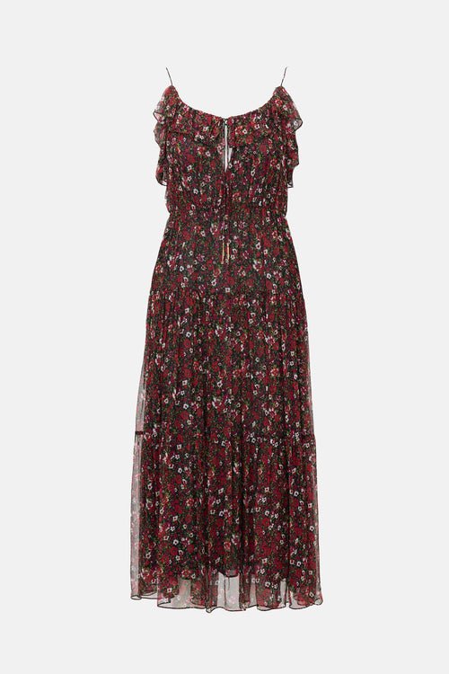Celine Silk Georgette Floral Dress