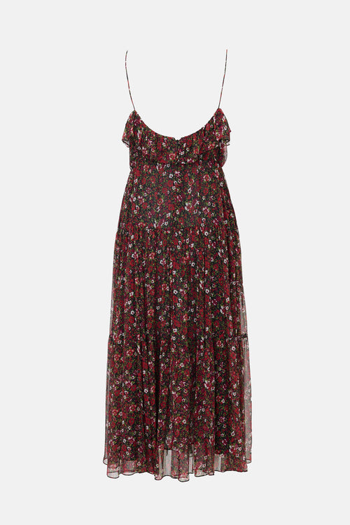 Celine Silk Georgette Floral Dress