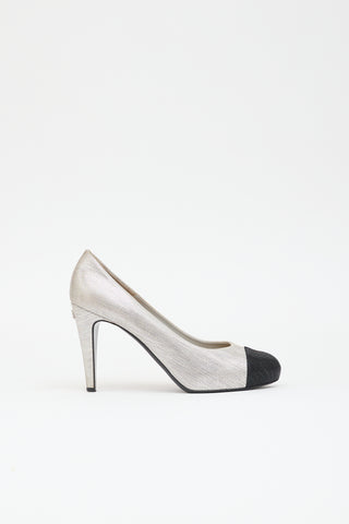 Chanel Metallic Leather CC Pump