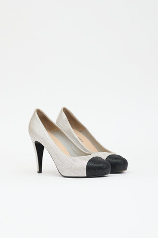 Chanel Metallic Leather CC Pump